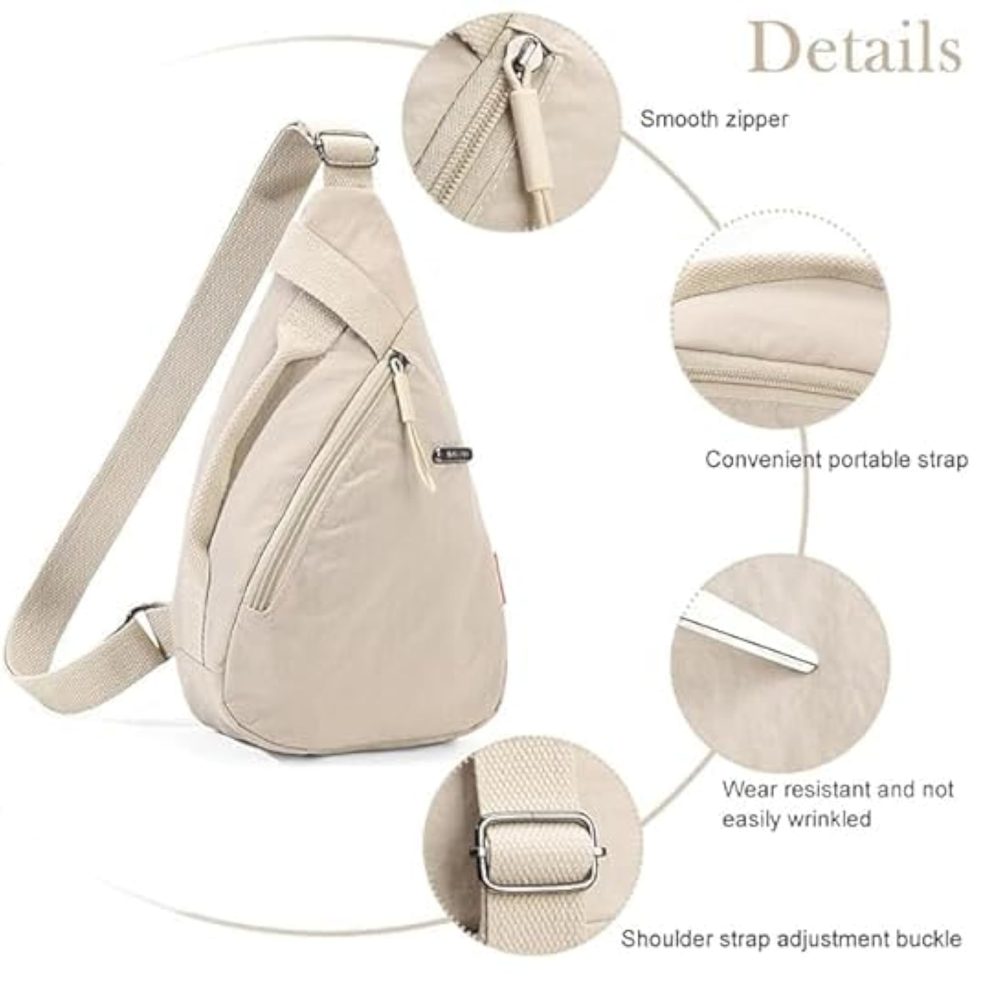 Unisex Lightweight Nylon Crossbody Sling Bag